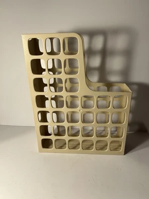Vintage Oxford DecoFile Plastic Magazine Book File Storage Organizer Holder Tan - Image 1 of 4