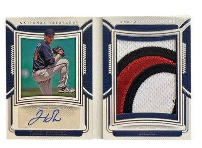 2023 National Treasures Jared Shuster RC RPA Booklet Sick Jumbo Patch Auto /99 - Image 1 of 3