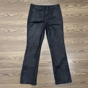 Pantalones de cuero West Coast para mujer 8 negros bootcut cuero genuino suave mantecoso - Imagen 1 de 24