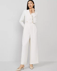 NUEVO MONO SOLAPA BLANCO INVIERNO ANN TAYLOR $198 TALLA 2 - Imagen 1 de 3