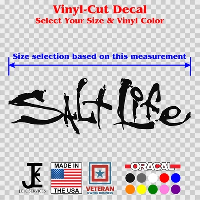 Salt Life Vinyl Decal – Beach Car/Truck/Jeep Sticker – Size & Color Options - Image 1 of 4