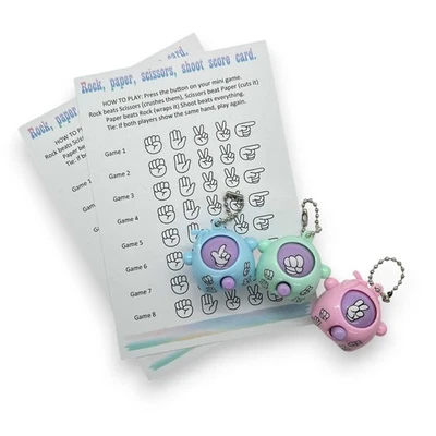 BE INSPIRED LTD Rock Paper Scissors Shoot Novelty Toy Game Party Bags Stocking Filler Secret San