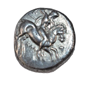 Ancient Silver Didrachm Taras coin Soldier Horsman Taras riding dolphin - Picture 1 of 3