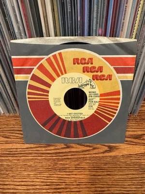 RICK SPRINGFIELD - I GET EXCITED - PROMO RCA 45 - MINT/UNPLAYED - Image 1 of 4