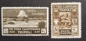 Italy Tripolitania Colony Libya Stamps 1930 & 1934 SG76 & 186 MNG - Picture 1 of 2