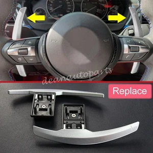Silver Steering Wheel Paddle Shifter For BMW F10 F15 F16 F20 F22 F25 F30 F31 F32 - Picture 1 of 9