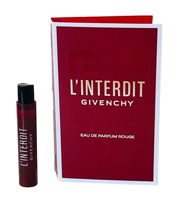 Givenchy L'interdit Eau de Parfum Rouge Muestra Spray .03oz, 1ml Nuevo en Tarjeta Foto 1 de 4