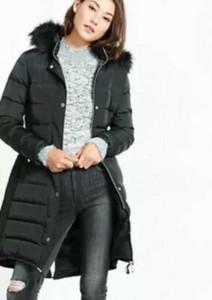 express belted puffer coat