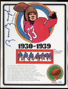 Sammy Baugh Autographed Signed Informational Sheet JSA Authentic - Picture 1 of 1