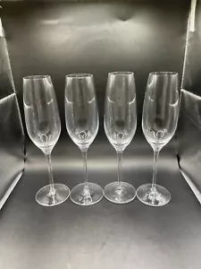 4 Tiffany & Co. Crystal champagne flutes Glasses - Picture 1 of 8