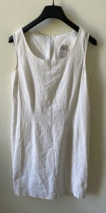 Tunica donna Kathie Lee Collection bianco sporco girocollo senza maniche lino top L - Foto 1 di 2