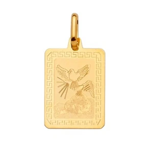 14K Yellow Gold Baptism Religious Charm Pendant Small Tiny For Necklace & Chain - Picture 1 of 1