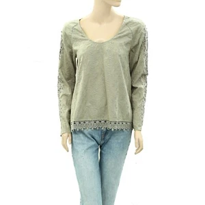 267238 Odd Molly Anthropologie Embroidered Blouse Top Floral Crochet Cotton S-1 - Picture 1 of 6