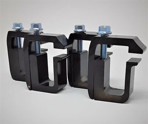 G-1 Black Clamps 4, mount Truck Cap, Camper, Topper on short bed New/other Flaws - Foto 1 di 3