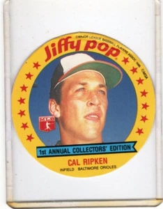 1986 MSA Jiffy Pop Discs #9 Cal Ripken Trading Card FREE SHIP - Picture 1 of 2