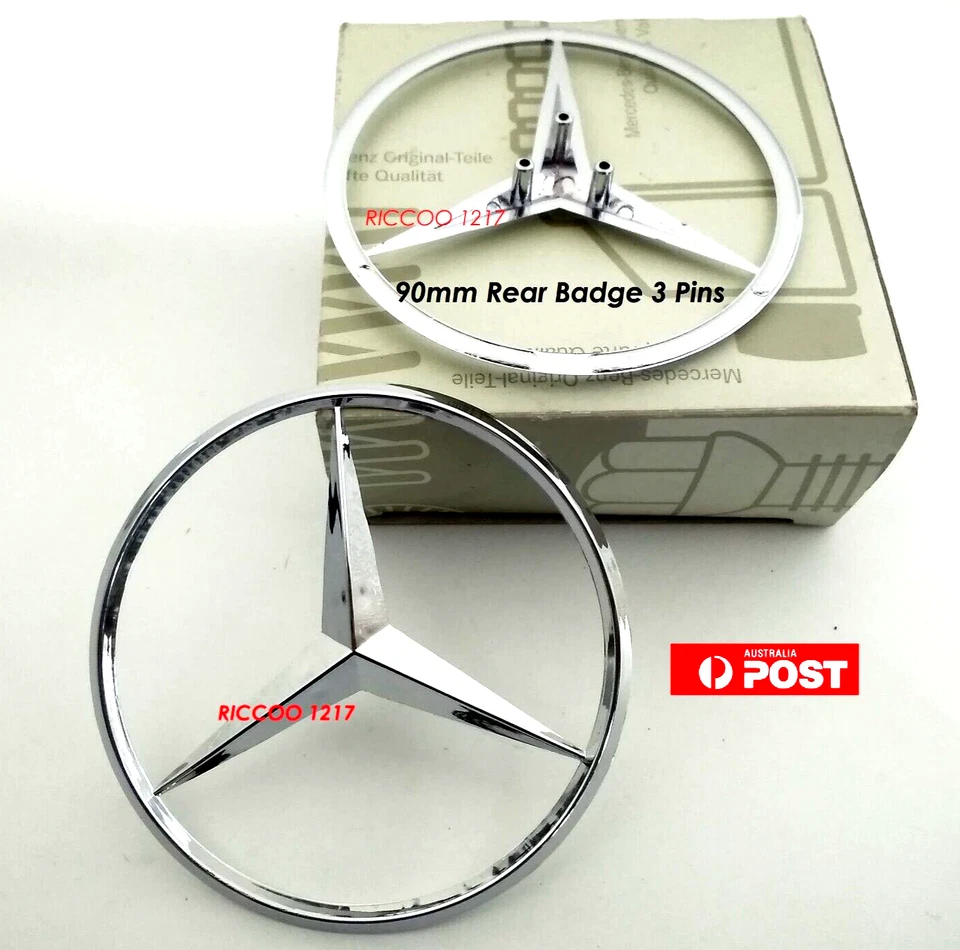 Rear star badge for Mercedes Benz E class W211 2002-2009 sedan 3 pins 90mm - image 1 of 4