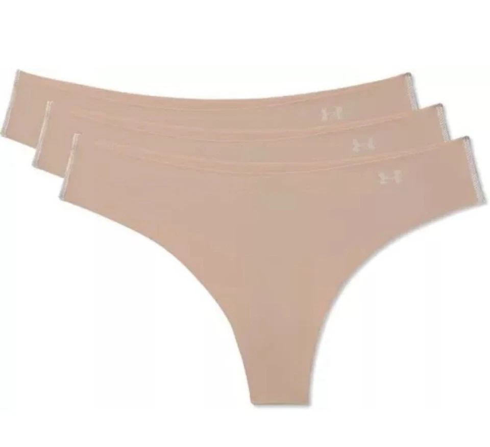 Under Armour 1325615295md Womens MD Nude Pure Stretch Thong 3pk