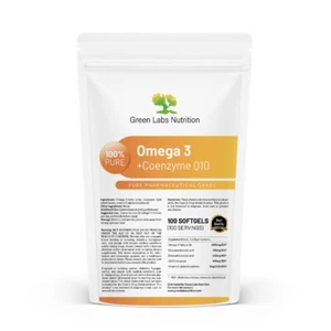 Omega-3 1000mg + CoQ10 100mg Weichkapseln - Herz, Antioxidans & Immununterstützung - Bild 1 von 12