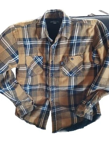 Caliville Plaid Flannel Sherpa Lined Heavyweight Button Mens Large - Picture 1 of 8