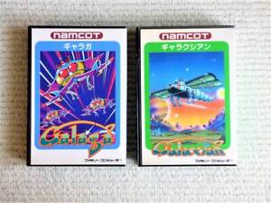 Nintendo Famicom FC NES Galaga + Galaxian Lot 2 JP w/Box Instructions Reg Card