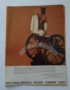 Original 1966 Dodge Dart Monaco Polara Coronet Sales Brochure - Picture 1 of 4