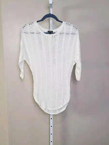Express Damen Bluse Strick Top Shirt Größe XS weiß Farbe Rayon - Bild 1 von 8