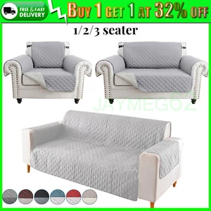Reversible Sofa Slip Covers 1/2/3 Seater Waterproof Sofa Cover Pet Protector UK - Picture 1 of 27