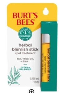 Burts Bees Herbal Blemish Stick Acne Treatment, NEW 0.26 Fl Oz - Picture 1 of 7