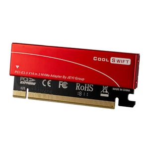 M.2 M Key SSD to PCIe 3.0 X16 Adapter Gaming NVMe Drive Board Aluminum Heatsink - Picture 1 of 10