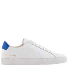Common Projects Men's White/Bluette Retro Low-Top Sneakers, Brand Size 39 ( US