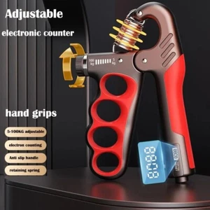 Hand Grip Strength Power Trainer Gripper Strengthener Adjustable Gym Exerciser - Picture 1 of 18