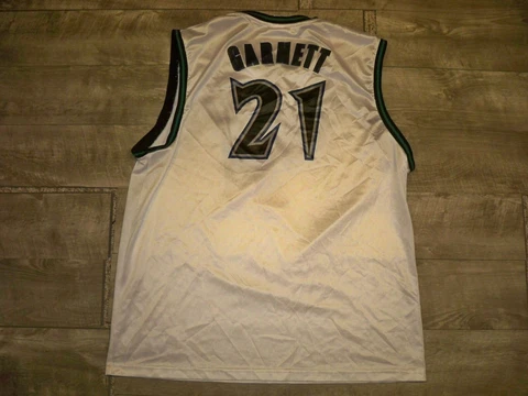 Vintage Reebok Minnesota Timberwolves Kevin Garnett NBA Uniform Jersey Size XL Cover