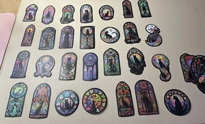 50 Piece Gothic Style Cat Tarot Stickers Great Gift Idea Or Stocking Filler! - Picture 1 of 4