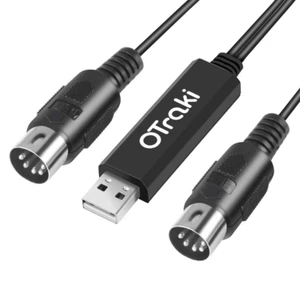 Cavo Midi USB Interfaccia Converter 5 PIN in Out Midi to USB Adapter Connettore - Foto 1 di 12