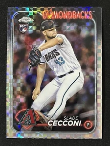 2024 Topps Chrome #77 Slade Cecconi X-Fractor Arizona Diamondbacks RC Rookie - Picture 1 of 3