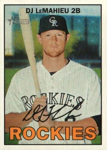 2016 Topps Heritage #419 - DJ LeMahieu - Colorado Rockies 16-539 - Picture 1 of 2