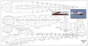 Slingsby T21b Sedbergh 3.3 meter glider plan - Picture 1 of 2