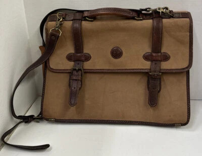 Timberland~Heavy Brown Leather~Messenger/Briefcase Bag~Vintage - Image 1 of 4