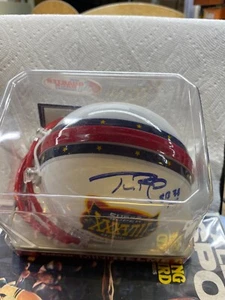 Mini Casco Tom Brady Superbowl 38 firmado e inscrito Super Bowl 38 MVP Tri Star - Imagen 1 de 3