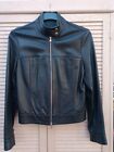 Cinzia Picci Italia Black Leather Jacket Moto Size Medium