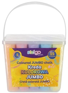5905658810627 Kreda chodnikowa 5kol Jumbo wiaderko kpl15szt STRIGO SSC395 WPC - Bild 1 von 1