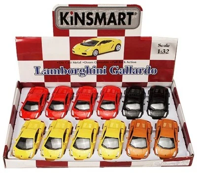 LAMBORGHINI GALLARDO SPORTS CAR DIECAST CAR BOX OF 12 1/32 DIECAST CARS ASSORTED - Image 1 of 4