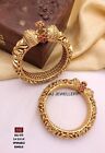 Gold Plated Ethnic Indian Fashion Jewelry Bollywood Bangles Bracelet Set JC