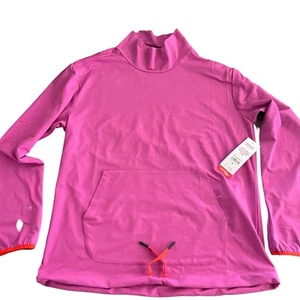 Saucony sportliches feuchtigkeitsableitendes Laufoberteil Langarm Viertelreißverschluss Gr. S Fronttasche - Bild 1 von 7