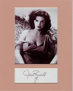 JANE RUSSELL CUSTOM 8 by 10 MATTED REPRINT PHOTO & REPRINT AUTOGRAPH - Picture 1 of 1