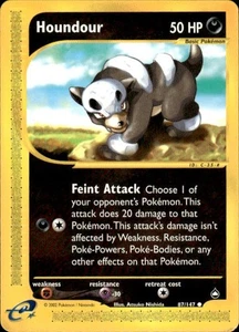 De colección Wotc Pokemon Houndour (87) Aquapolis 087/147 Juego Ligero LP - Imagen 1 de 2