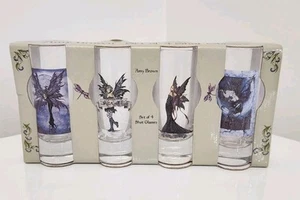 Amy Brown Fairy Shot Glasses, set of 4 2006 In Package - Picture 1 of 7