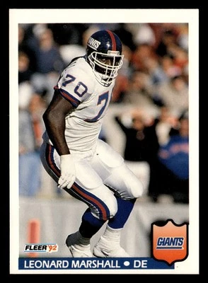 Leonard Marshall 1992 Fleer #297 New York Giants FREE SHIPPING *090 - Image 1 of 2