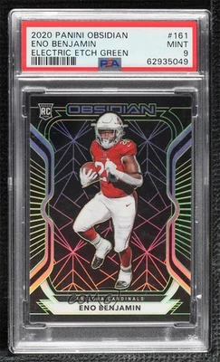 2020 Obsidian Rookies Electric Etch Green /50 Eno Benjamin PSA 9 MINT Rookie RC - Image 1 of 2