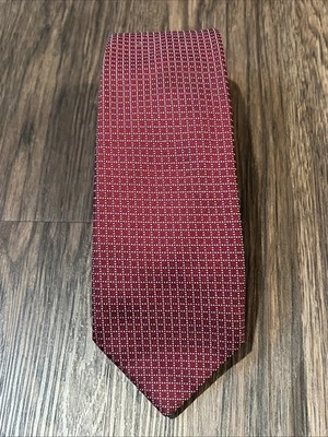 Corbata de cuello BRIONI geométrica azul rojo seda/algodón Foto 1 de 4